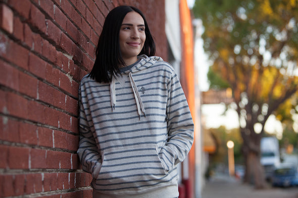 Liberty Logo Striped French Terry Hoodie