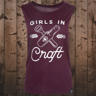 Bottle x Opener Muscle Tank-Maroon