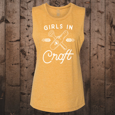 Bottle x Opener Muscle Tank-Mustard