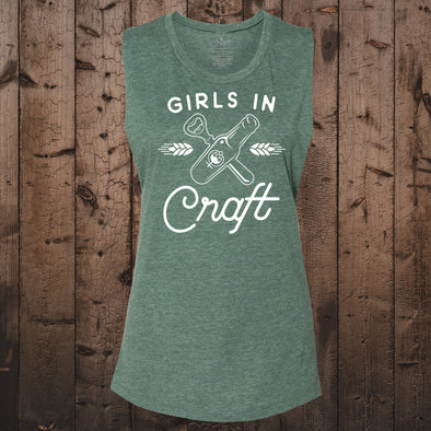 Bottle x Opener Muscle Tank-Pine