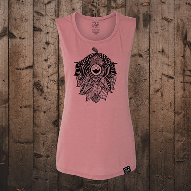 Liberty X Doodle Hi-Lo Muscle Tee-Mauve