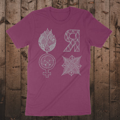 Hops R Female Flowers Tri-blend Short Sleeve-Maroon