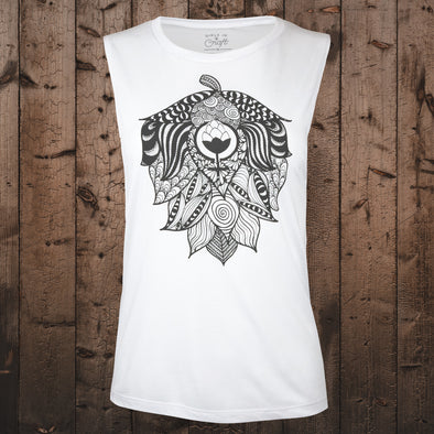 Liberty X Doodle Hi-Lo Muscle Tee-White