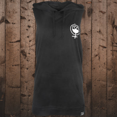 Liberty Chest  Logo Muscle Hoodie-Black