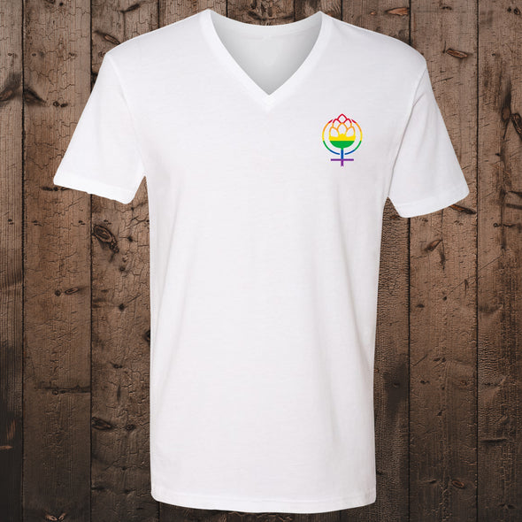 Liberty Pride Relaxed V-neck-White