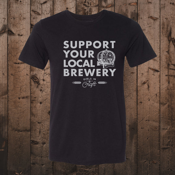 Support Local Short Sleeve Tee-Black
