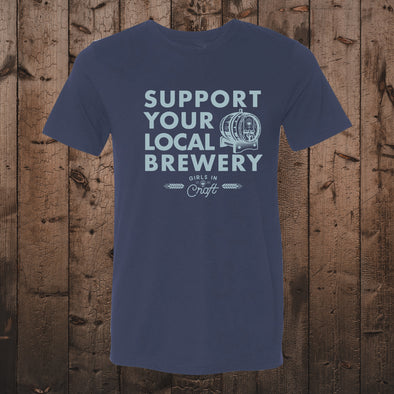 Support Local Short Sleeve Tee-Navy