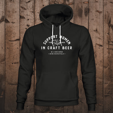 Support Women in Craft Beer Hoodie-Black