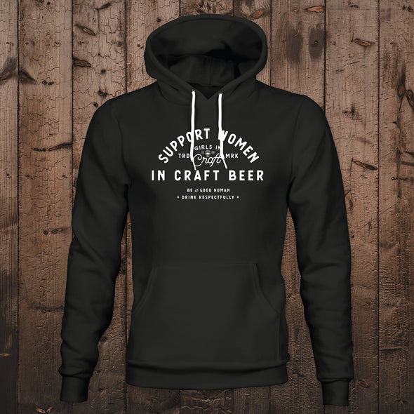 Support Women in Craft Beer Hoodie-Black