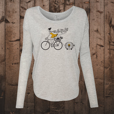 The Jenny Flowy Long Sleeve w/Ribbed Sleeves