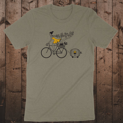 The Jenny Short Sleeve Tee-Heather Olive