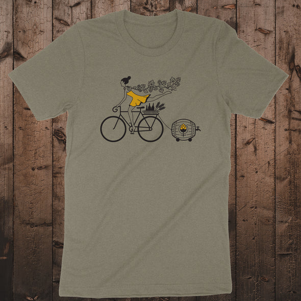 The Jenny Short Sleeve Tee-Heather Olive