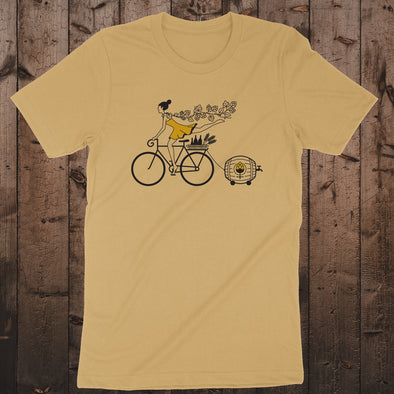 The Jenny Short Sleeve Tee-Mustard Heather