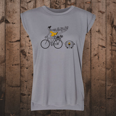 The Jenny Rolled Cuff Hi-Lo Tee-Storm