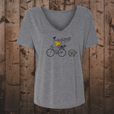 The Jenny Slouchy V-neck-Grey