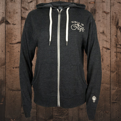 Liberty Trademark French Terry Zip Hood-Charcoal