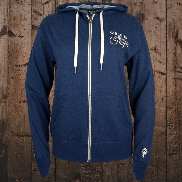 Liberty Trademark French Terry Zip Hood-Navy
