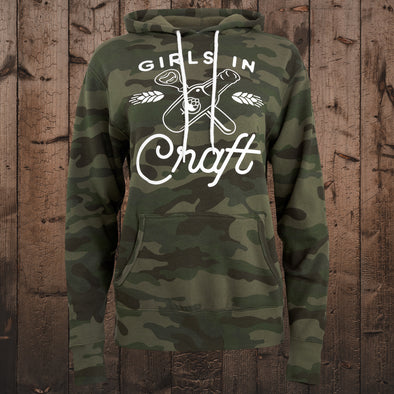 Bottle X Opener Lightweight Hoodie-Camo/White