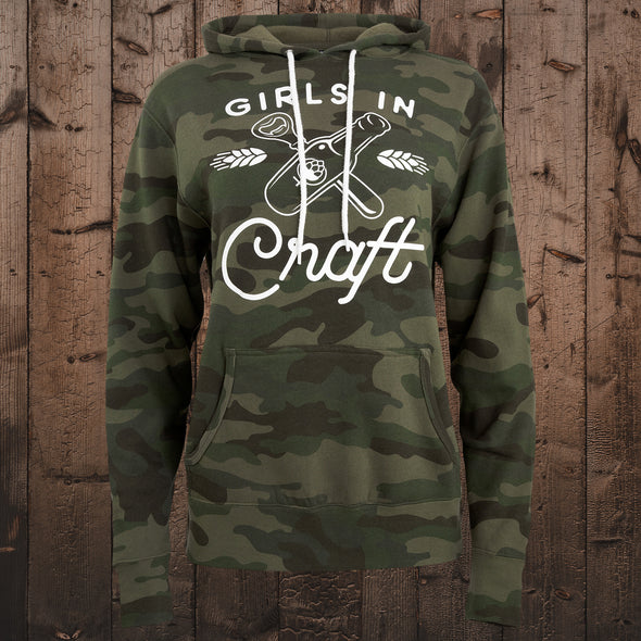Bottle X Opener Lightweight Hoodie-Camo/White