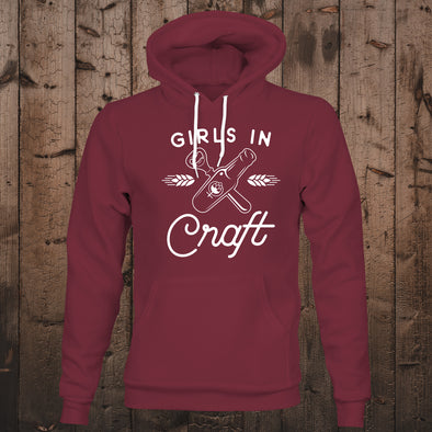 Bottle X Opener Lightweight Hoodie-Currant/White
