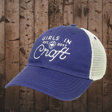 OG Logo Relaxed Twill Trucker Hat-Purple/Natural