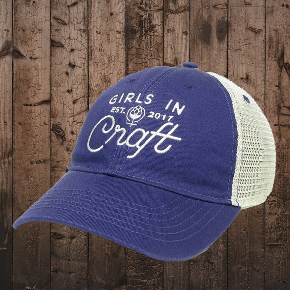 OG Logo Relaxed Twill Trucker Hat-Purple/Natural
